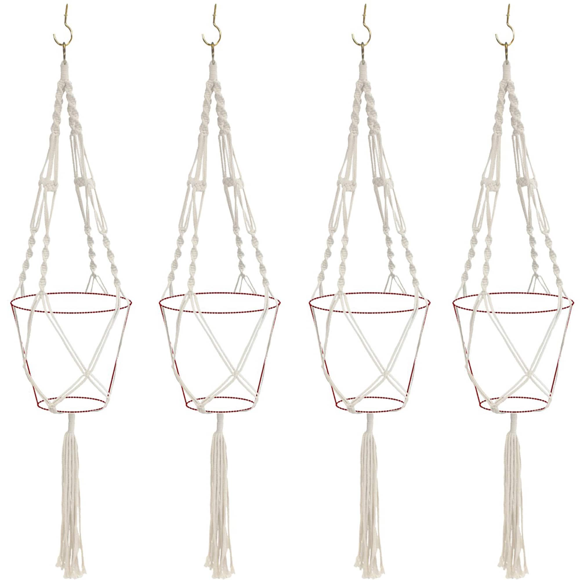 Sorbus 41" Macramé Plant Hangers, 4ct.